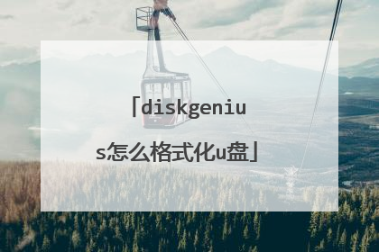 diskgenius怎么格式化u盘