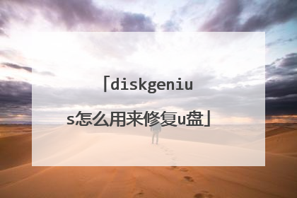 diskgenius怎么用来修复u盘