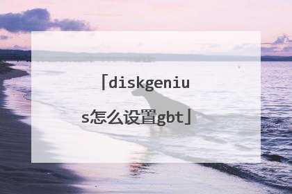 diskgenius怎么设置gbt