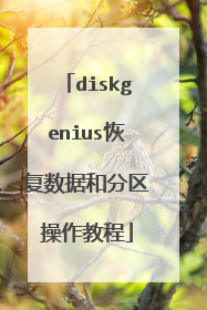 diskgenius恢复数据和分区操作教程