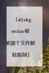 diskgenius破解那个文件解除限制