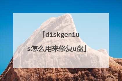 diskgenius怎么用来修复u盘