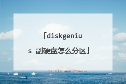 diskgenius 副硬盘怎么分区
