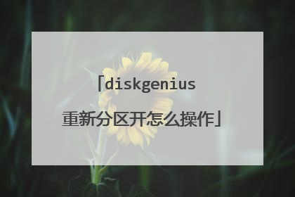 diskgenius 重新分区开怎么操作