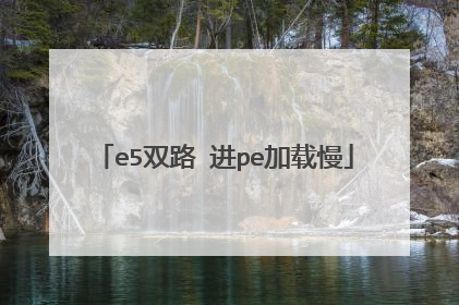e5双路 进pe加载慢