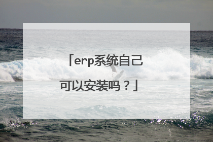 erp系统自己可以安装吗?