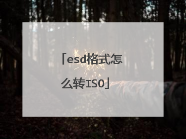 esd格式怎么转ISO
