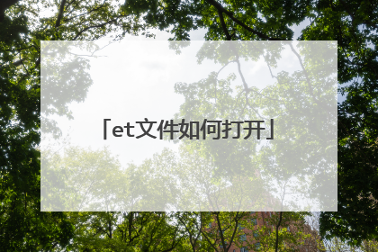 et文件如何打开