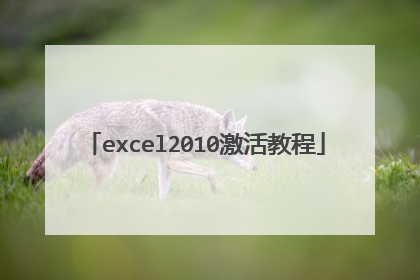 excel2010激活教程
