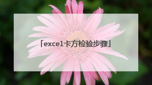 excel卡方检验步骤