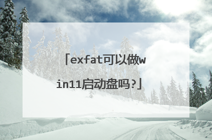 exfat可以做win11启动盘吗?