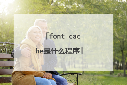 font cache是什么程序