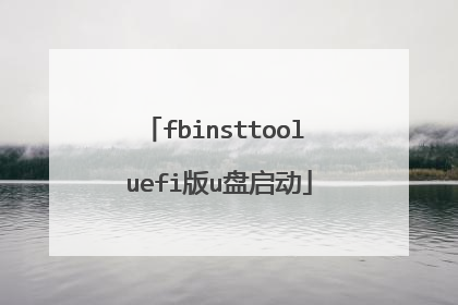 fbinsttool uefi版u盘启动