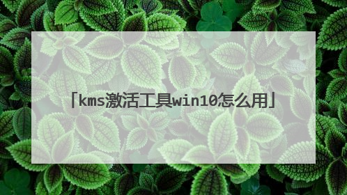 kms激活工具win10怎么用