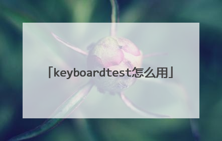 keyboardtest怎么用