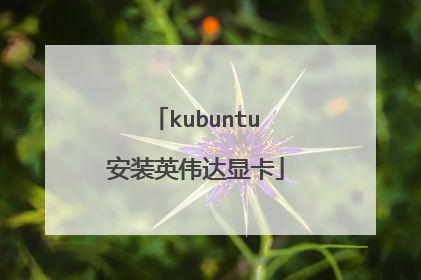 kubuntu安装英伟达显卡