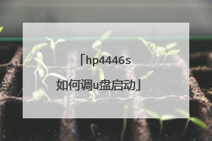 hp4446s如何调u盘启动