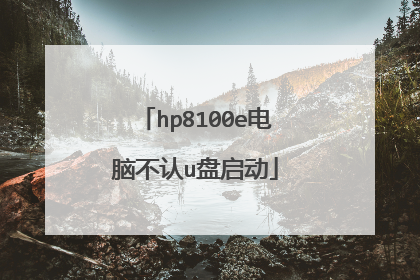 hp8100e电脑不认u盘启动