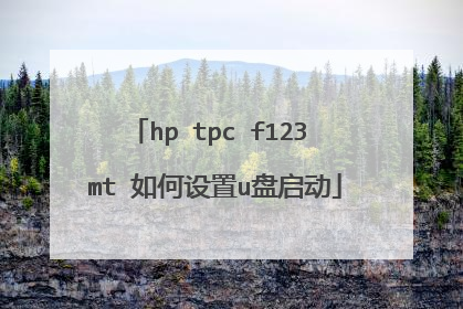 hp tpc f123 mt 如何设置u盘启动