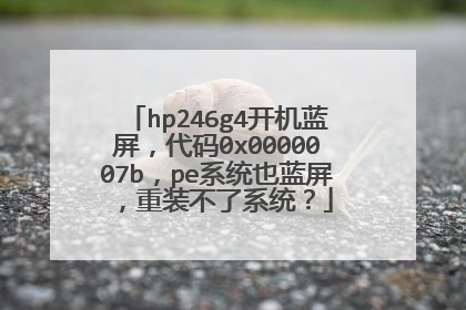 hp246g4开机蓝屏,代码0x0000007b,pe系统也蓝屏,重装不了系统?