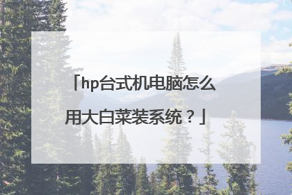 hp台式机电脑怎么用大白菜装系统?