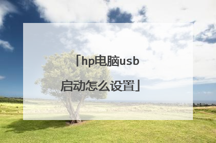 hp电脑usb启动怎么设置