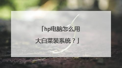 hp电脑怎么用大白菜装系统?