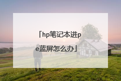 hp笔记本进pe蓝屏怎么办