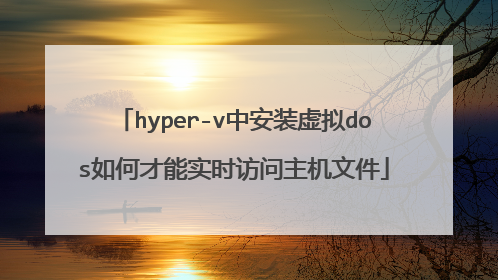 hyper-v中安装虚拟dos如何才能实时访问主机文件