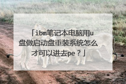 ibm笔记本电脑用u盘做启动盘重装系统怎么才可以进去pe?