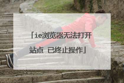 ie浏览器无法打开站点 已终止操作
