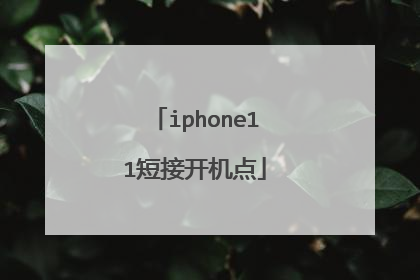 iphone11短接开机点