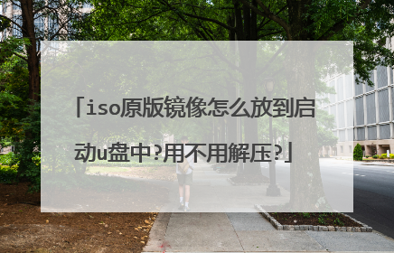 iso原版镜像怎么放到启动u盘中?用不用解压?