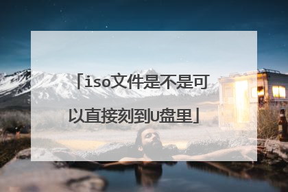 iso文件是不是可以直接刻到U盘里