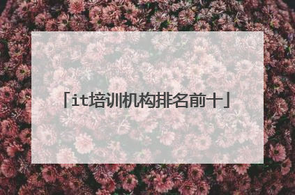 it培训机构排名前十