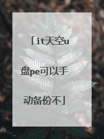 it天空u盘pe可以手动备份不