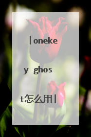 onekey ghost怎么用
