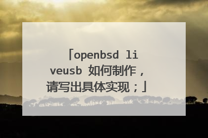 openbsd liveusb 如何制作,请写出具体实现;