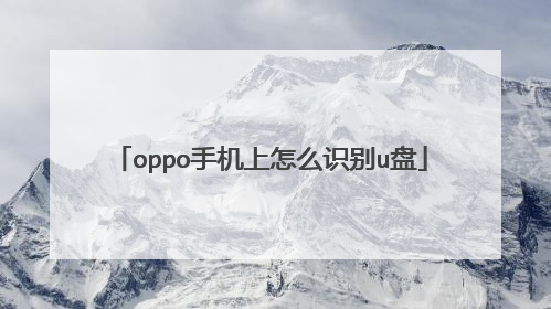 oppo手机上怎么识别u盘