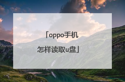 oppo手机怎样读取u盘