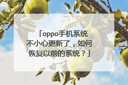 oppo手机系统不小心更新了,如何恢复以前的系统?