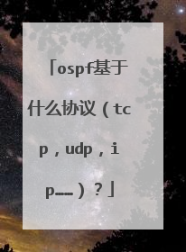 ospf基于什么协议(tcp,udp,ip……)?