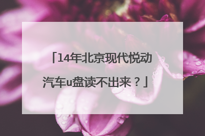 l4年北京现代悦动汽车u盘读不出来？