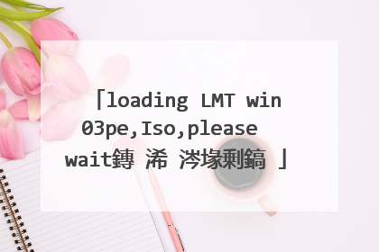 loading LMT win03pe,Iso,please wait鏄�浠�涔堟剰鎬�