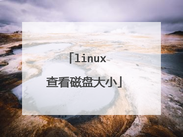linux 查看磁盘大小