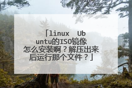 linux Ubuntu的ISO镜像怎么安装啊?解压出来后运行那个文件?