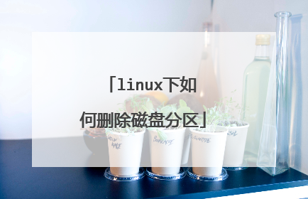 linux下如何删除磁盘分区