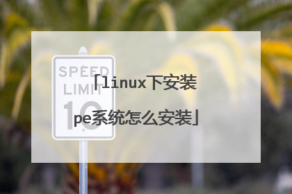 linux下安装pe系统怎么安装