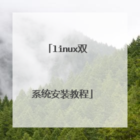 linux双系统安装教程