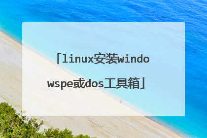 linux安装windowspe或dos工具箱